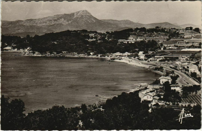 Carte postale ancienne Le Pradet Baie de la Garonne au Pradet