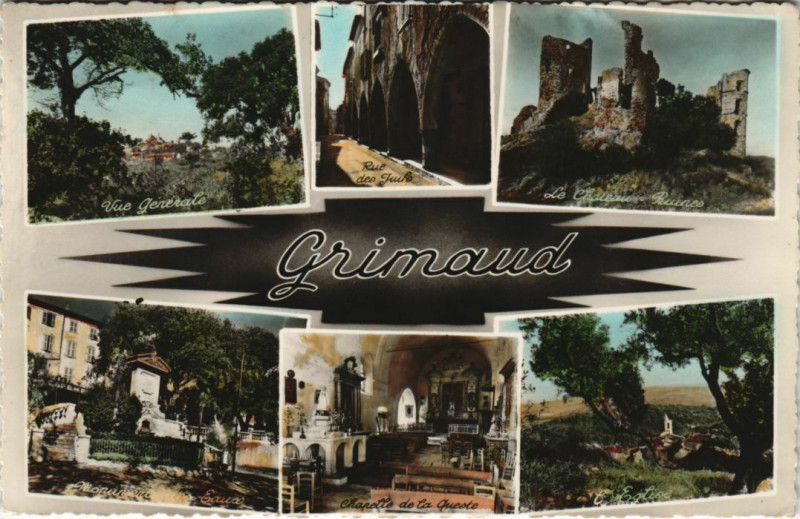 Carte postale ancienne Grimaud Scenes - Views à Grimaud