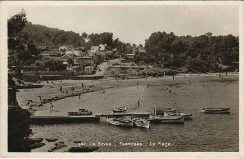 Carte postale ancienne La Seyne-sur-Mer Fabregas - La Plage à La Seyne-sur-Mer