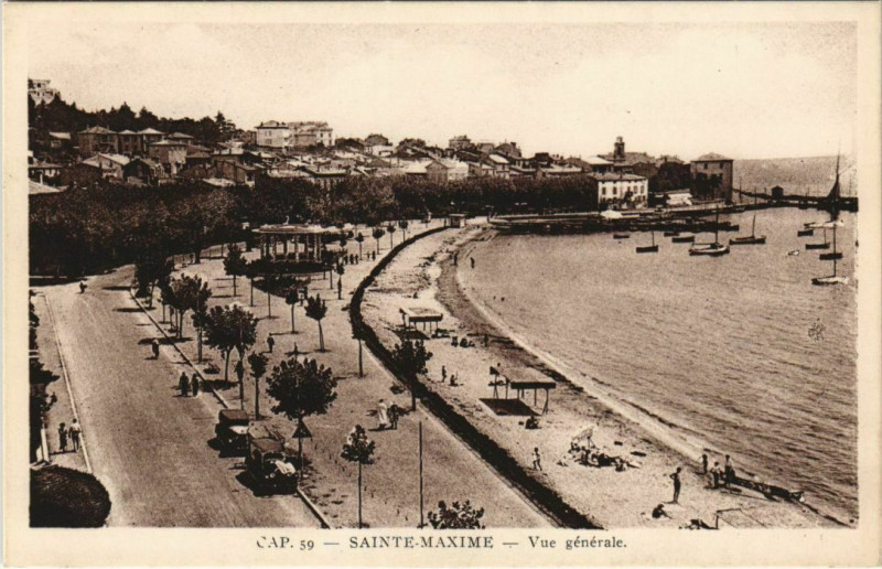 Carte postale ancienne Sainte-Maxime Vue Generale à Sainte-Maxime