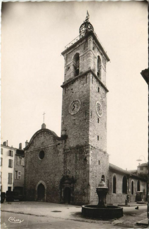 Carte postale ancienne Trans-en-Provence Eglise à Trans-en-Provence