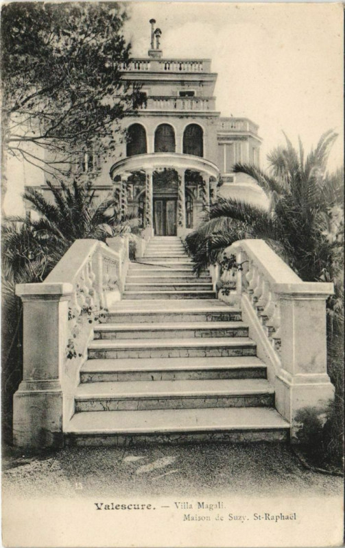 Carte postale ancienne Saint-Raphael Valescure - Villa Magali - Maison de Suzy à Saint-Raphaël