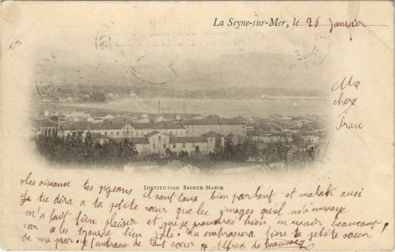 Carte postale ancienne La Seyne-sur-Mer Institution Sainte-Marie à La Seyne-sur-Mer