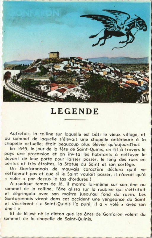Carte postale ancienne Gonfaron Vue Generale - La Legende à Gonfaron