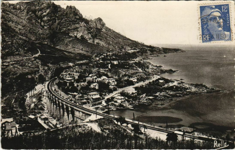 Carte postale ancienne Antheor Route de la Corniche d'Or - Viaduc du Chemin de Fer