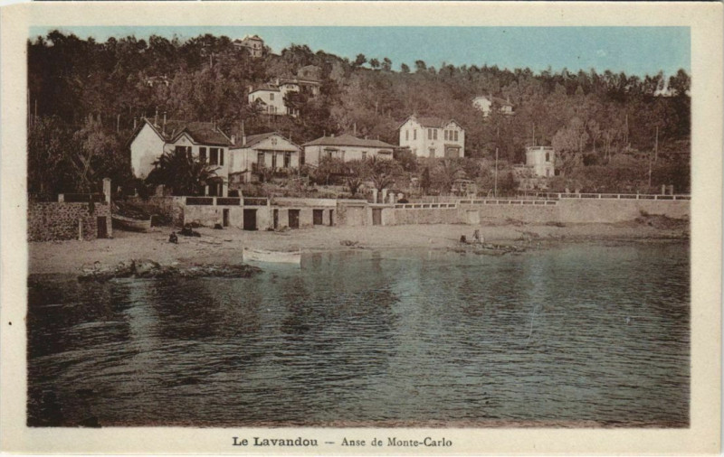Carte postale ancienne Le Lavandou Anse de Monte-Carlo au Lavandou