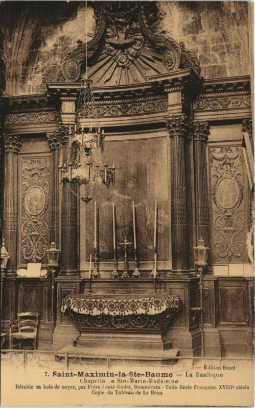 Carte postale ancienne Saint-Maximin-la-Sainte-Baume La Basilique - Interieur à Saint-Maximin-la-Sainte-Baume