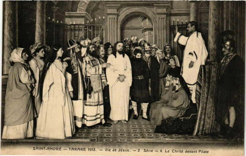 Carte postale ancienne Tarare - Saint-André - Vie Publique de Jésus à Tarare