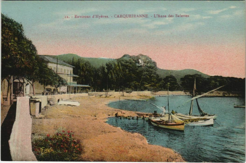 Carte postale ancienne Carqueiranne L'Anse des Salettes - Environs d'Hyeres à Carqueiranne