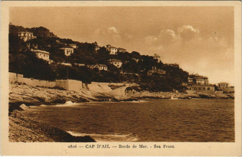 Carte postale ancienne Cap-d'Ail Bords de Mer
