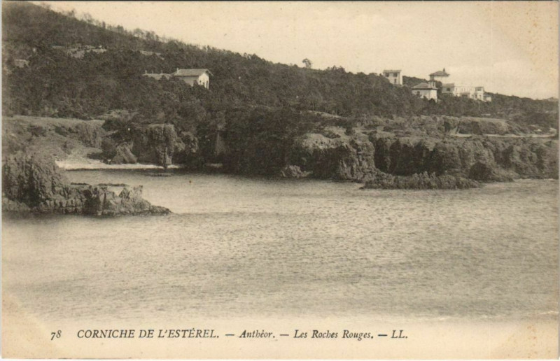 Carte postale ancienne Antheor Les Roches Rouges - Corniche de l'Esterel