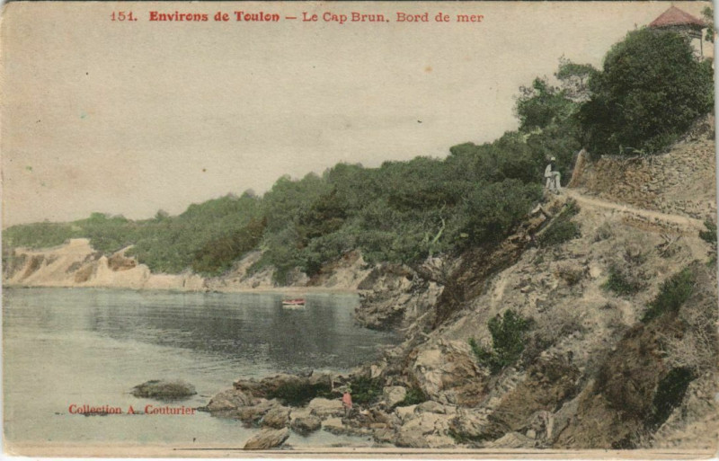 Carte postale ancienne Le Cap Brun - Bord de Mer - Environs de Toulon à Toulon