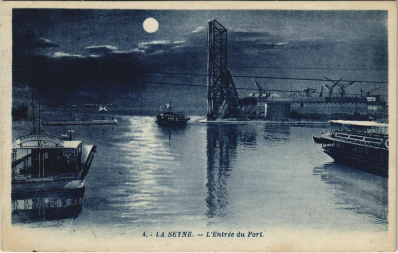 Carte postale ancienne La Seyne-sur-Mer L'Entree du Port à La Seyne-sur-Mer