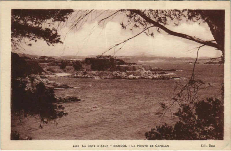 Carte postale ancienne Bandol Pointe de Capelan France à Bandol