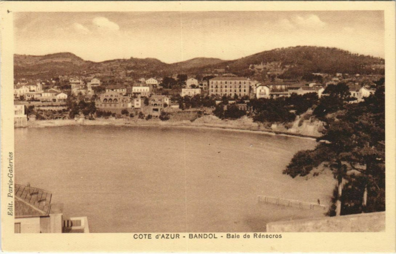 Carte postale ancienne Bandol Baie de Renecros France à Bandol