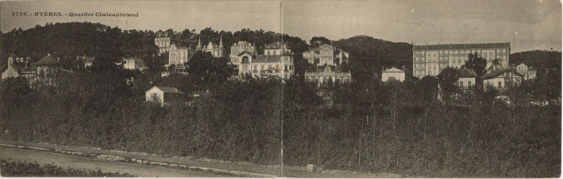 Carte postale ancienne Hyeres Quartier Chateaubriand France à Hyères