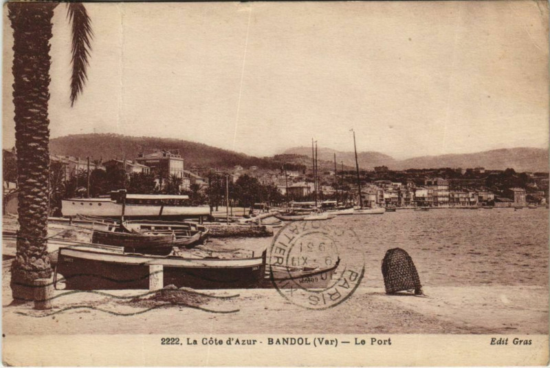Carte postale ancienne Bandol Le Port France à Bandol