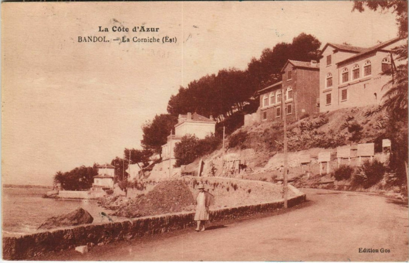 Carte postale ancienne Bandol La Corniche France à Bandol