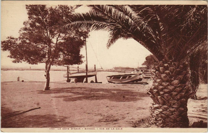 Carte postale ancienne Bandol vue de la Cale France à Bandol