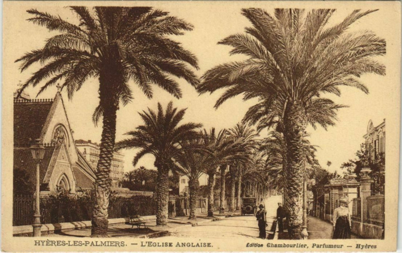 Carte postale ancienne Hyeres Eglise Anglaise France à Hyères