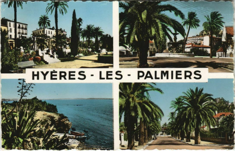 Carte postale ancienne Hyeres souvenir France à Hyères