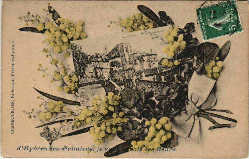 Carte postale ancienne Hyeres souvenir France à Hyères