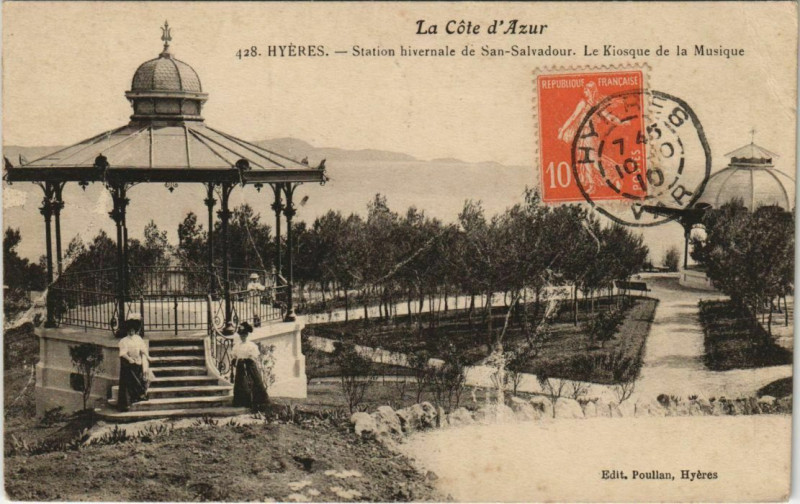 Carte postale ancienne Hyeres Station hivernale de San Salvadour France à Hyères