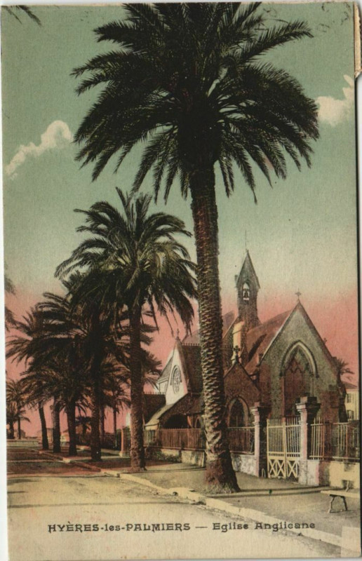 Carte postale ancienne Hyeres Eglise anglicane France à Hyères