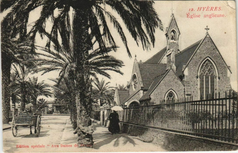 Carte postale ancienne Hyeres Eglise anglicane France à Hyères