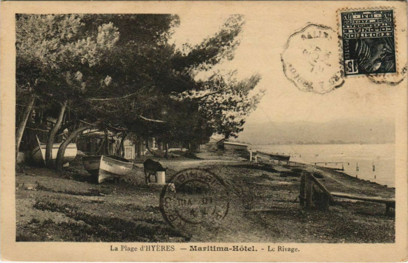 Carte postale ancienne Hyeres La Plage ,Maritima Hotel ,Le Rivage France à Hyères