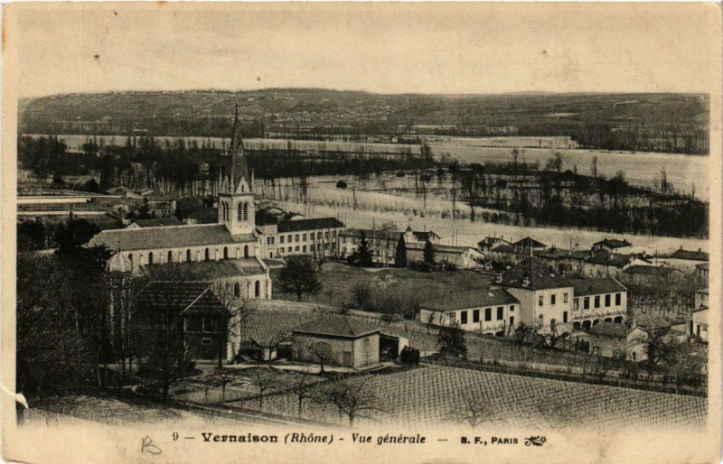 Carte postale ancienne Vernaison Vue générale à Vernaison