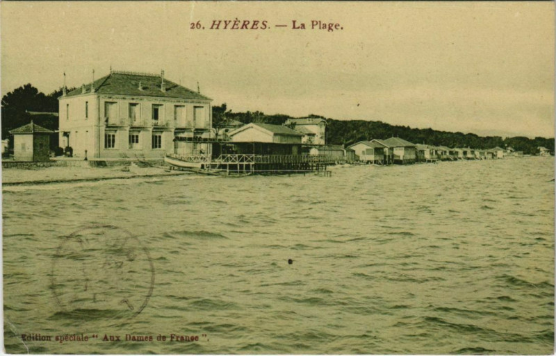 Carte postale ancienne Hyeres La Plage France à Hyères