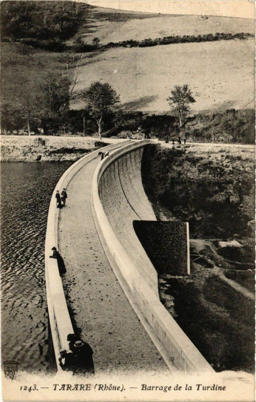 Carte postale ancienne Tarare - Barrage de la Turdine à Tarare