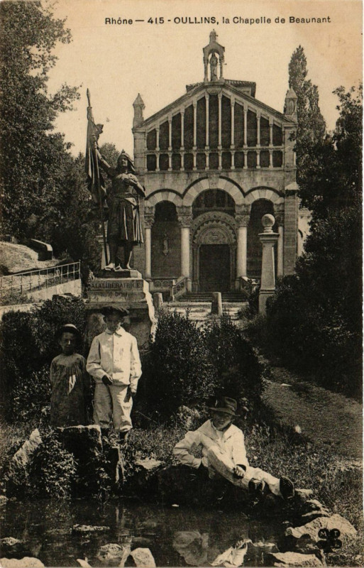 Carte postale ancienne Oullins - La Chapelle de Beaunant à Oullins