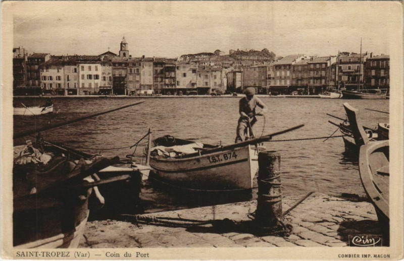 Carte postale ancienne Saint Tropez Coin du Port France à Saint-Tropez