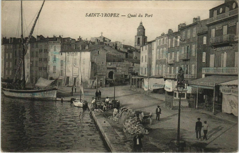 Carte postale ancienne Saint Tropez Quai du Port France à Saint-Tropez