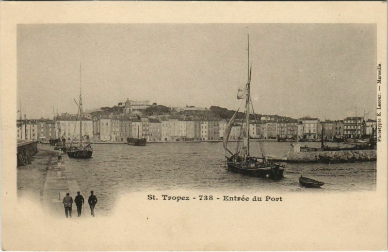 Carte postale ancienne Saint Tropez Entree du Port France à Saint-Tropez
