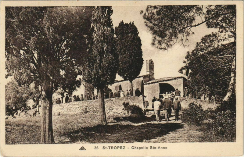 Carte postale ancienne Saint Tropez Chapelle Sainte-Anne France à Saint-Tropez
