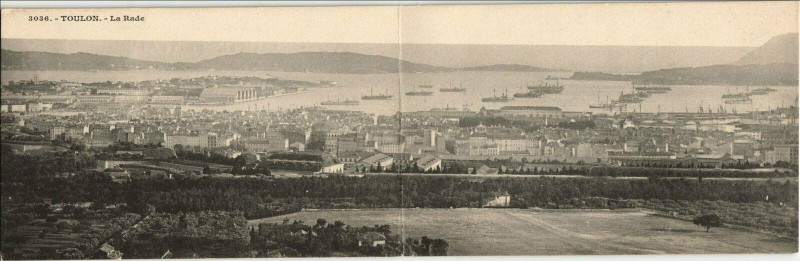 Carte postale ancienne Toulon Ra Rade France à Toulon