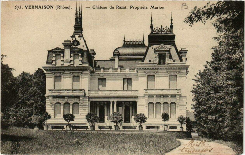 Carte postale ancienne Vernaison Chateau du Razat à Vernaison
