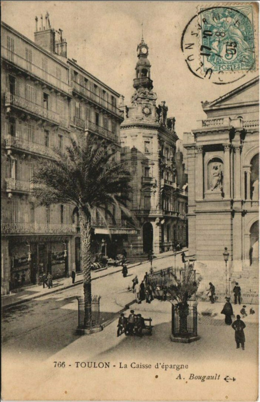 Carte postale ancienne Toulon La Caisse d'Epargne France à Toulon