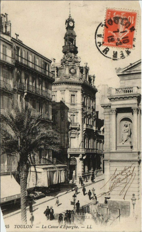 Carte postale ancienne Toulon La Caisse d'Epargne France à Toulon