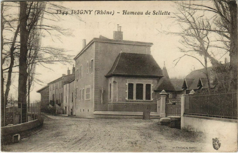 Carte postale ancienne Irigny Hameau de Sellette à Irigny