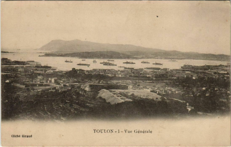 Carte postale ancienne Toulon vue generale sur la Ville France à Toulon