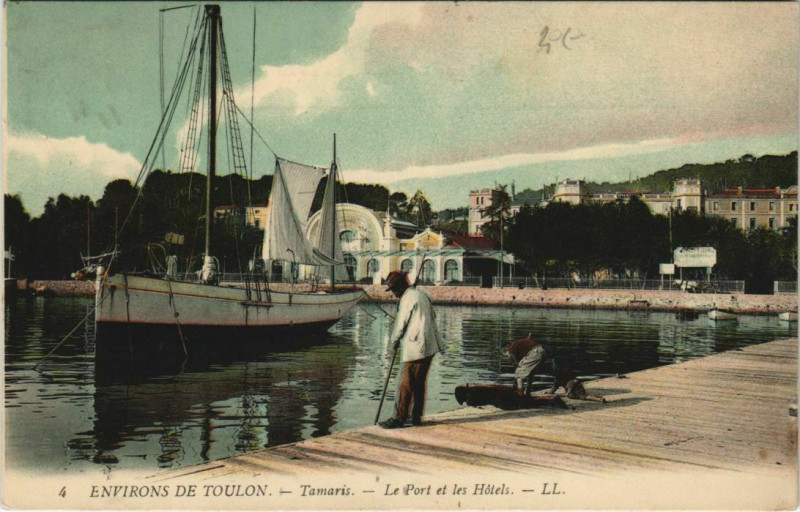 Carte postale ancienne Tamaris Le Port et les Hotels France