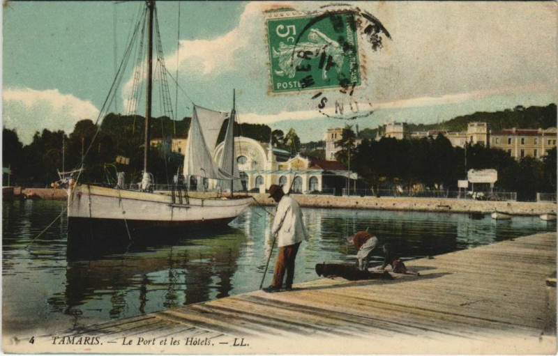 Carte postale ancienne Tamaris Le Port et les Hotels France