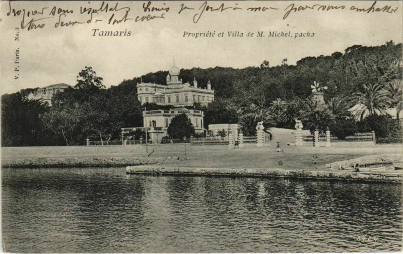 Carte postale ancienne Tamaris Propriete et Villa de M.Michel Pacha France