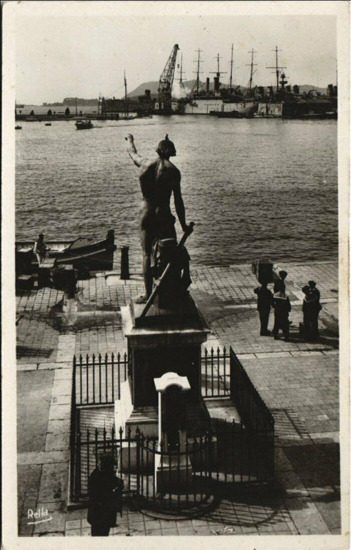Carte postale ancienne Toulon Le Genie de la Navigation France à Toulon