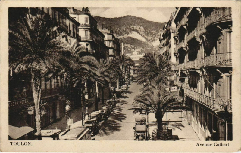 Carte postale ancienne Toulon Avenue Colbert France à Toulon