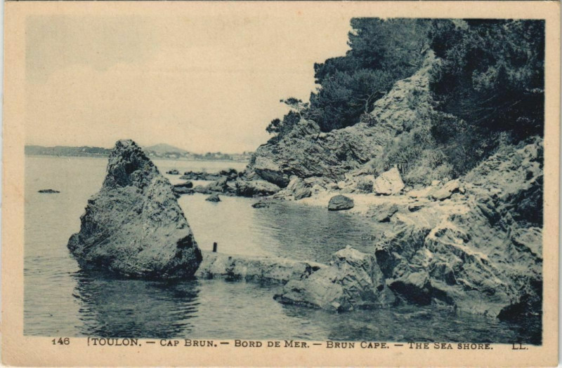 Carte postale ancienne Toulon Cap Brun ,Bord de Mer France à Toulon